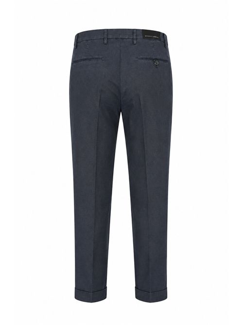 Pantalone Frederick in misto lino e cotone con pinces Blu MICHELE CARBONE | FREDERICK 2951BLU